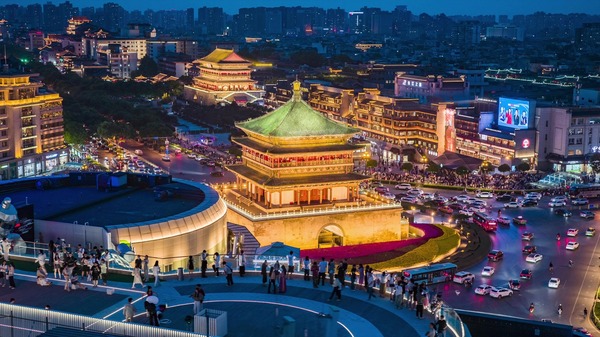 Vị trí của tháp Chuông, tháp Trống