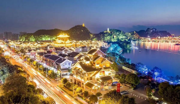Cảnh đêm phố cổ Yaobu Liễu Châu