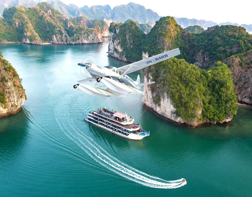 Combo thủy phi cơ Hạ Long + Du thuyền Hạ Long 5 sao