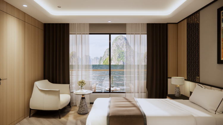 Du thuyền Azura Cruise 6 sao Lan Hạ 2 ngày 1 đêm