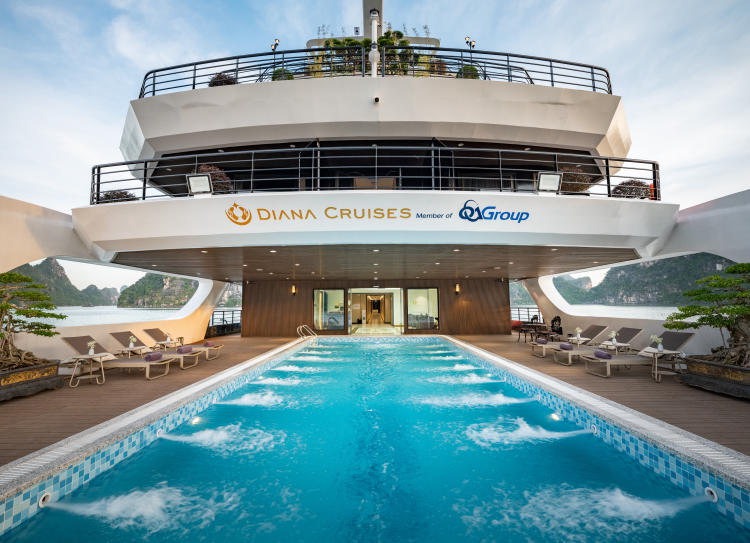Du thuyền Diana Cruises 6 sao Lan Hạ 2 ngày 1 đêm