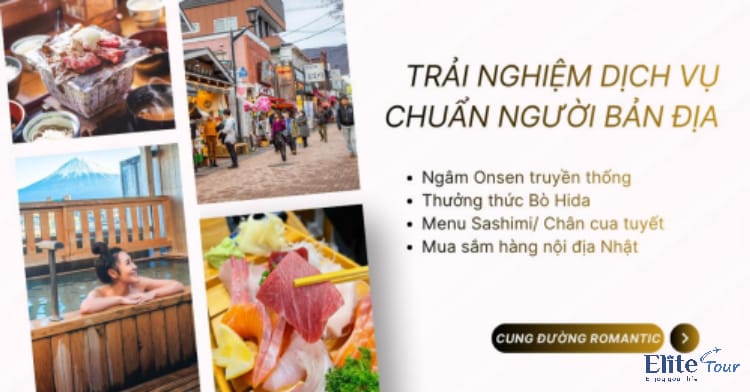 Tour Nhật Bản mùa hoa anh đào: Cung Đường Romantic 6N5Đ