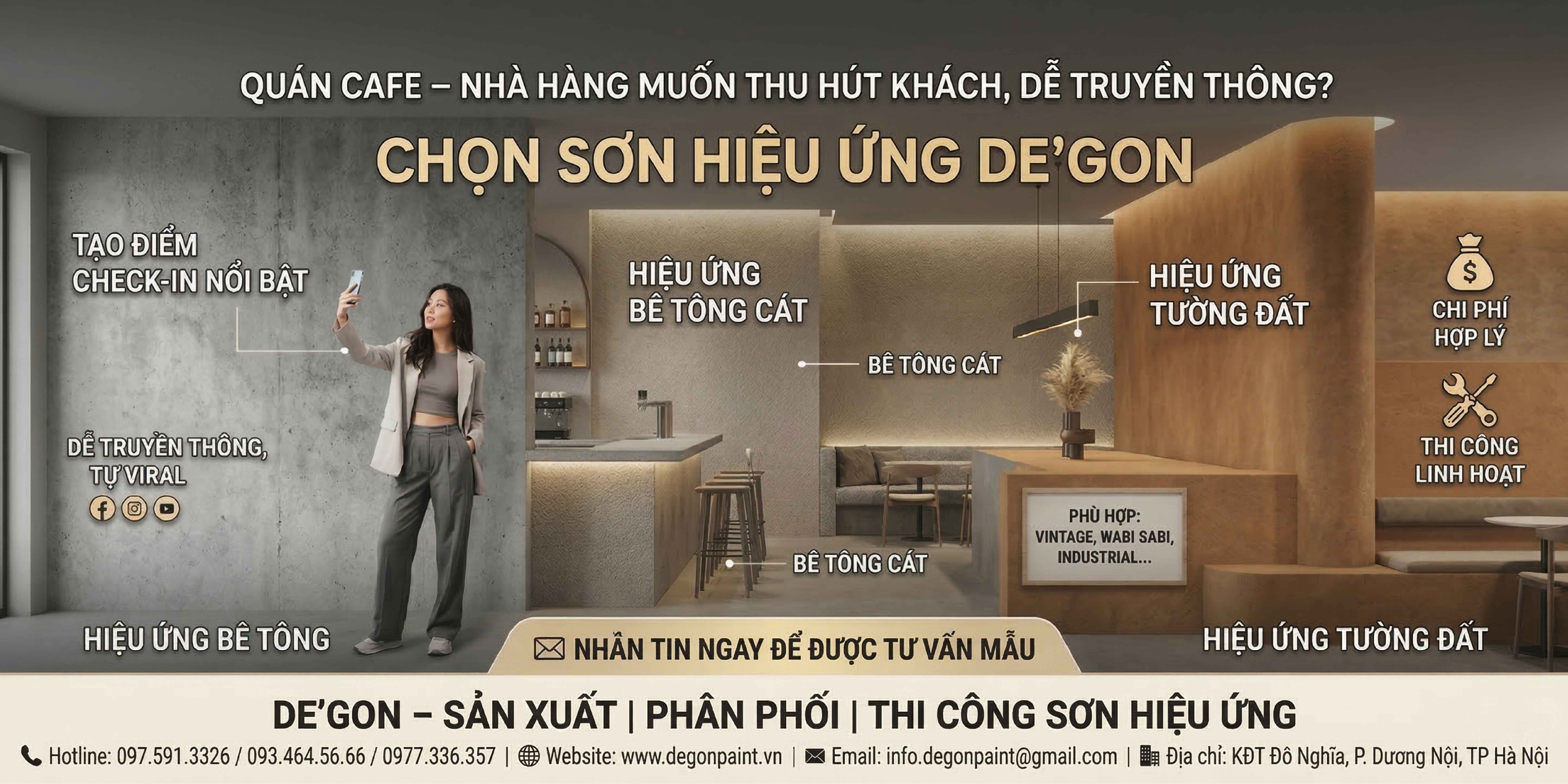 QUÁN CAFE – NHÀ HÀNG MUỐN THU HÚT KHÁCH, DỄ TRUYỀN THÔNG? ĐỪNG BỎ QUA SƠN HIỆU ỨNG DEGON