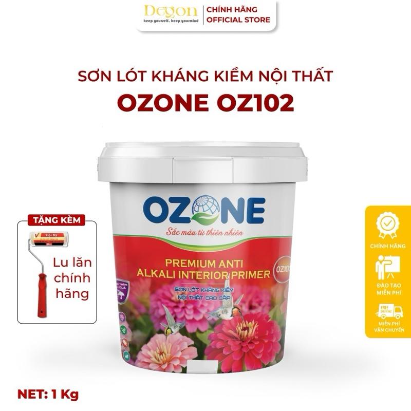 Sơn lót kháng kiềm nội thất cao cấp 1kg[OZ102] Định mức 8m2/lớp|HIỆU ỨNG DE'GON