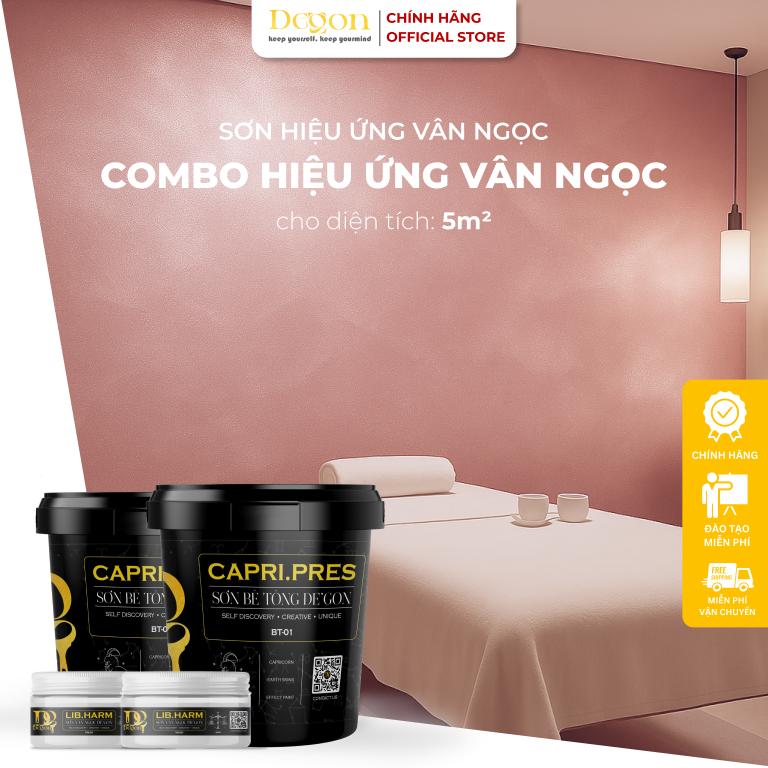 Combo 5m2 - Sơn Hiệu Ứng Vân Ngọc [Định mức 5m2]|HIỆU ỨNG DE'GON