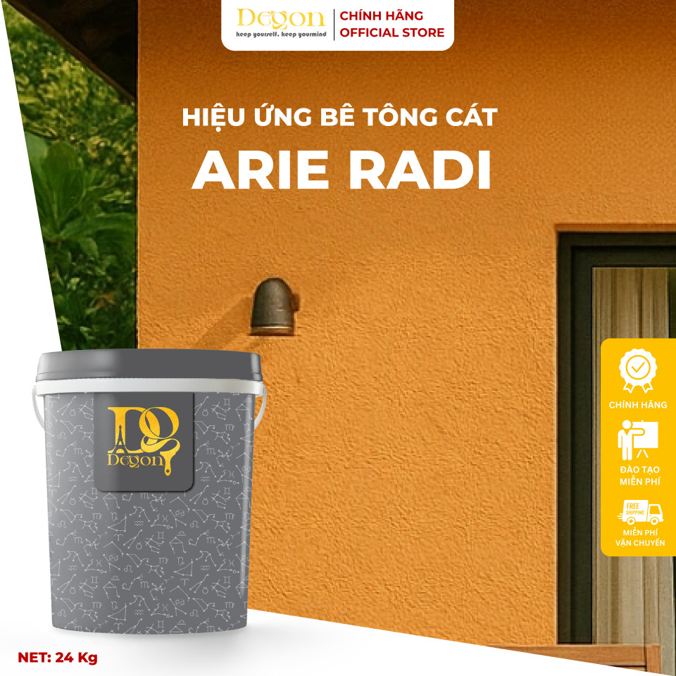 Sơn hiệu ứng bê tông cát[24kg]| Định mức 10-12m2| HIỆU ỨNG DE'GON