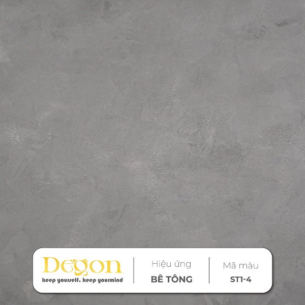 Sơn hiệu ứng bê tông tone Ghi Xám  [1,5kg]|Định mức 2-3m2| HIỆU ỨNG DE'GON