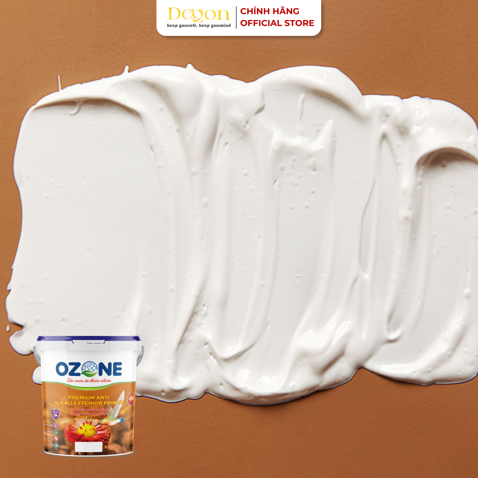 Sơn lót kháng kiềm ngoại thất cao cấp 1kg[oz105]| Định mức 6-8m2/lớp |HIỆU ỨNG DE'GON
