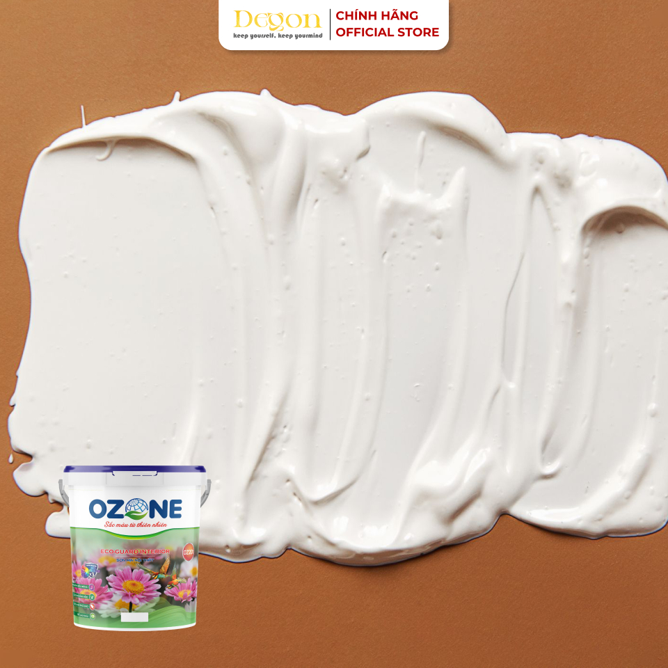 Sơn tường nội thất cao cấp bề mặt mịn, đẹp  - 1kg[OZ201]| - Định mức 10m2/lớp |HIỆU ỨNG DE'GON