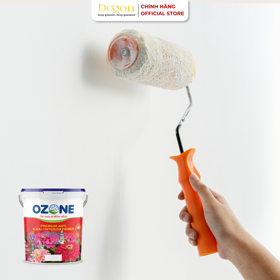 Sơn lót kháng kiềm nội thất cao cấp 1kg[OZ102]| Định mức 10m2/lớp |HIỆU ỨNG DE'GON