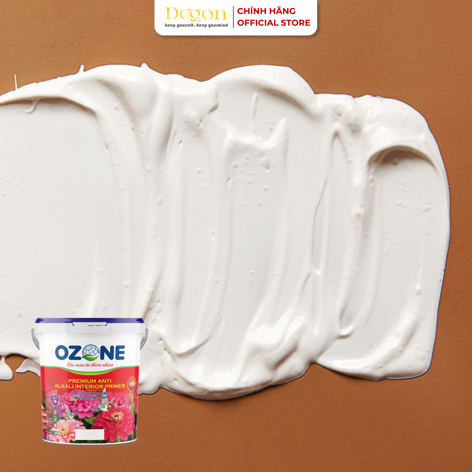 Sơn lót kháng kiềm nội thất cao cấp 1kg[OZ102]| Định mức 10m2/lớp |HIỆU ỨNG DE'GON