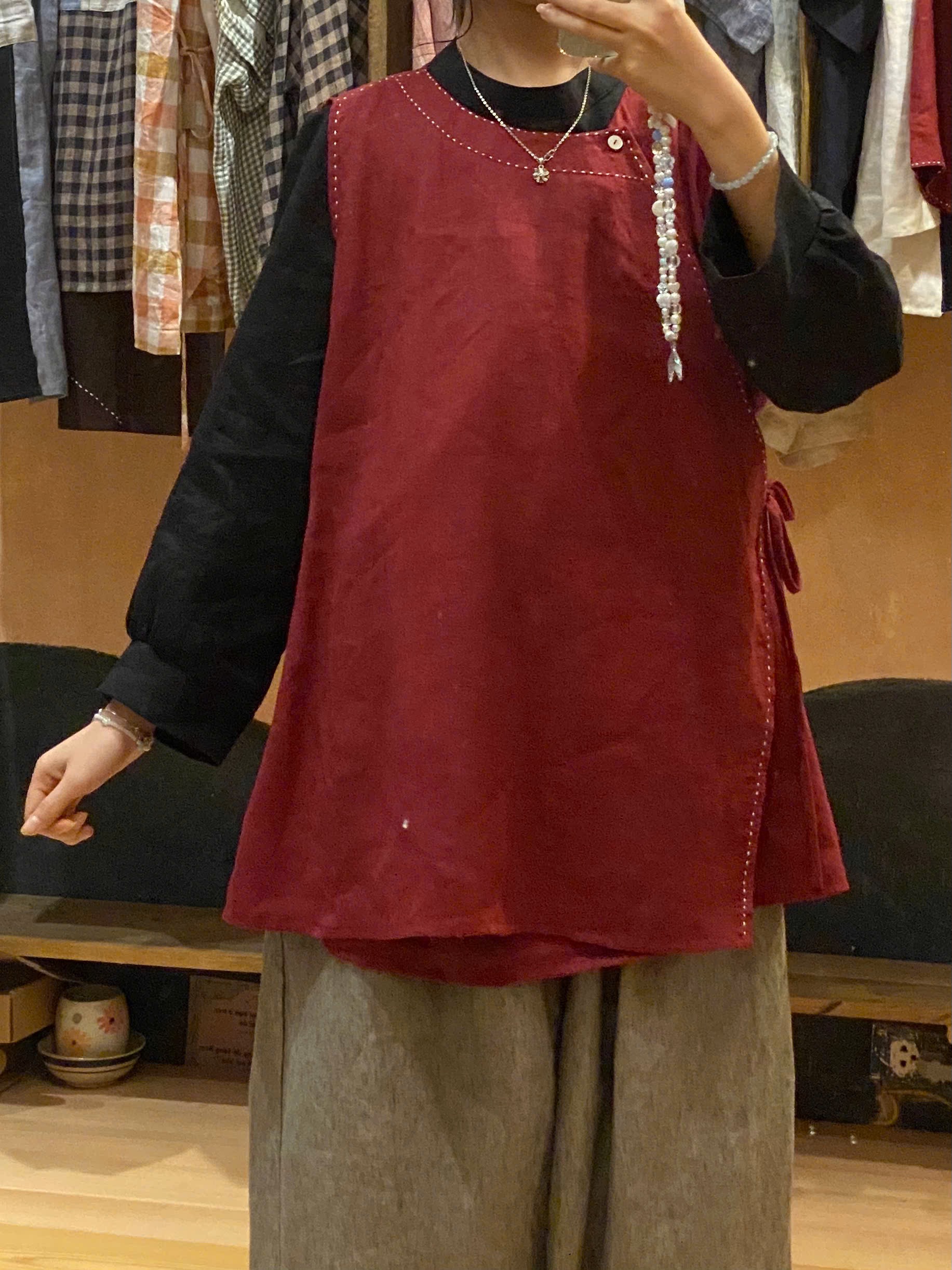 STILLNESS TOP burgundy