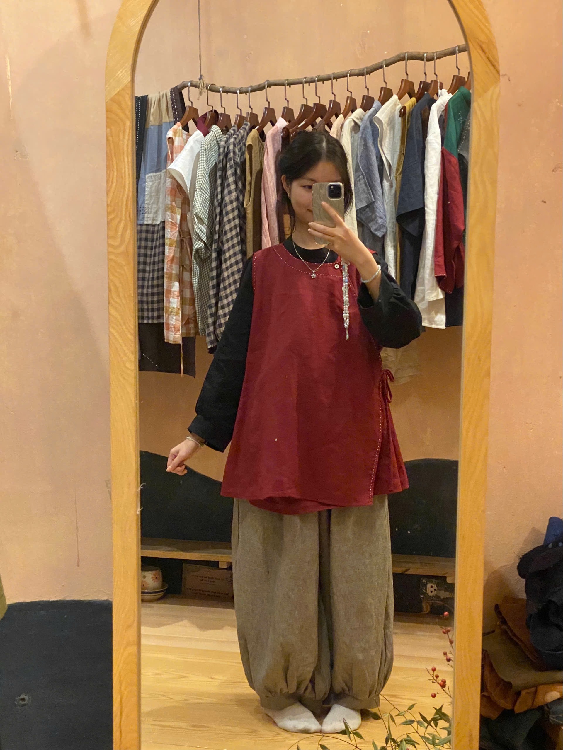 STILLNESS TOP burgundy
