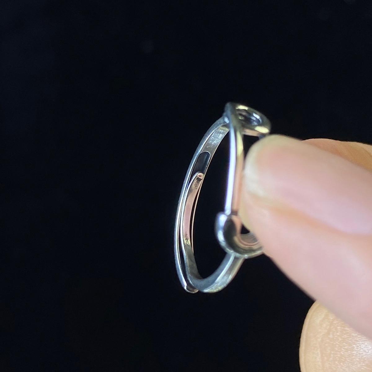 Nhẫn Safetypins, Nhẫn hình ghim giấy chất liệu bạc S925, Nhẫn thời trang Hàn Quốc - Tặng kèm nước rửa bạc