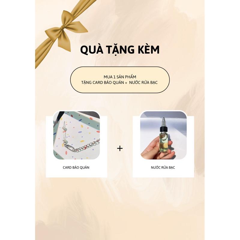Vòng Chân Titanium Mini Safety Pin Ngọc 3mm ABS - Lắc Chân Handmade Trang Sức - Hoa Nữ Women