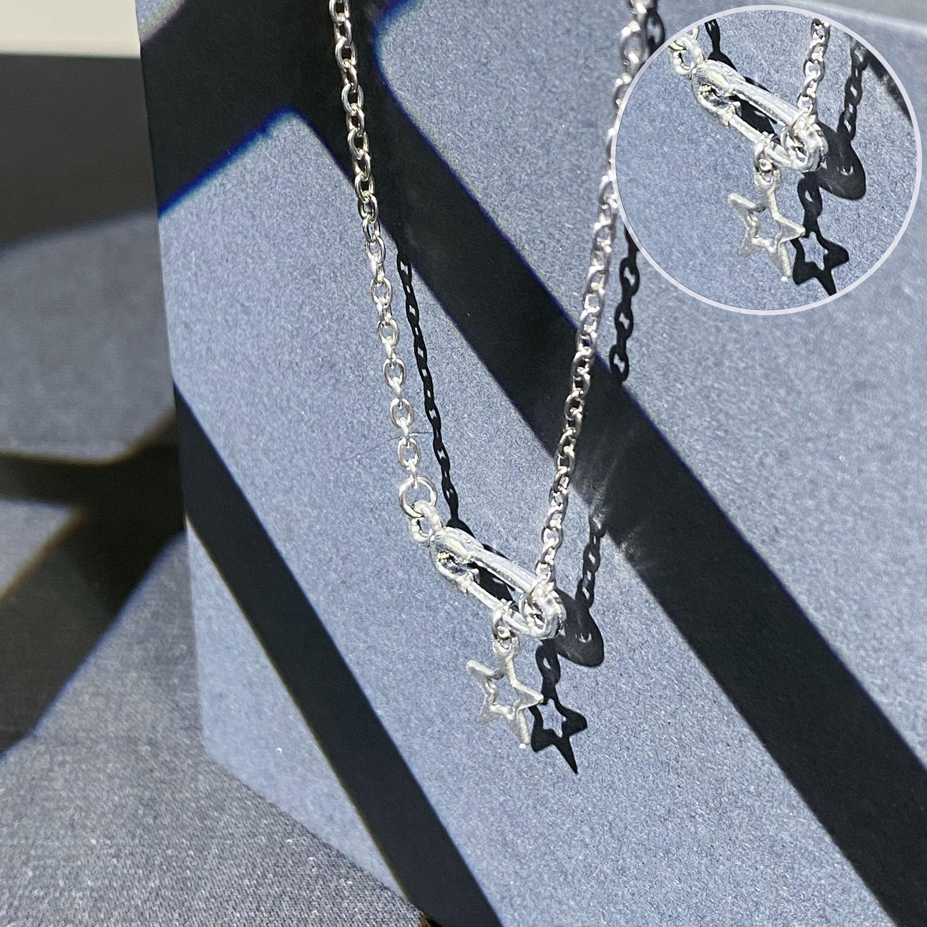 Dây chuyền Safety pin Star - Chất Liệu Titanium không rỉ - Women Trang Sức
