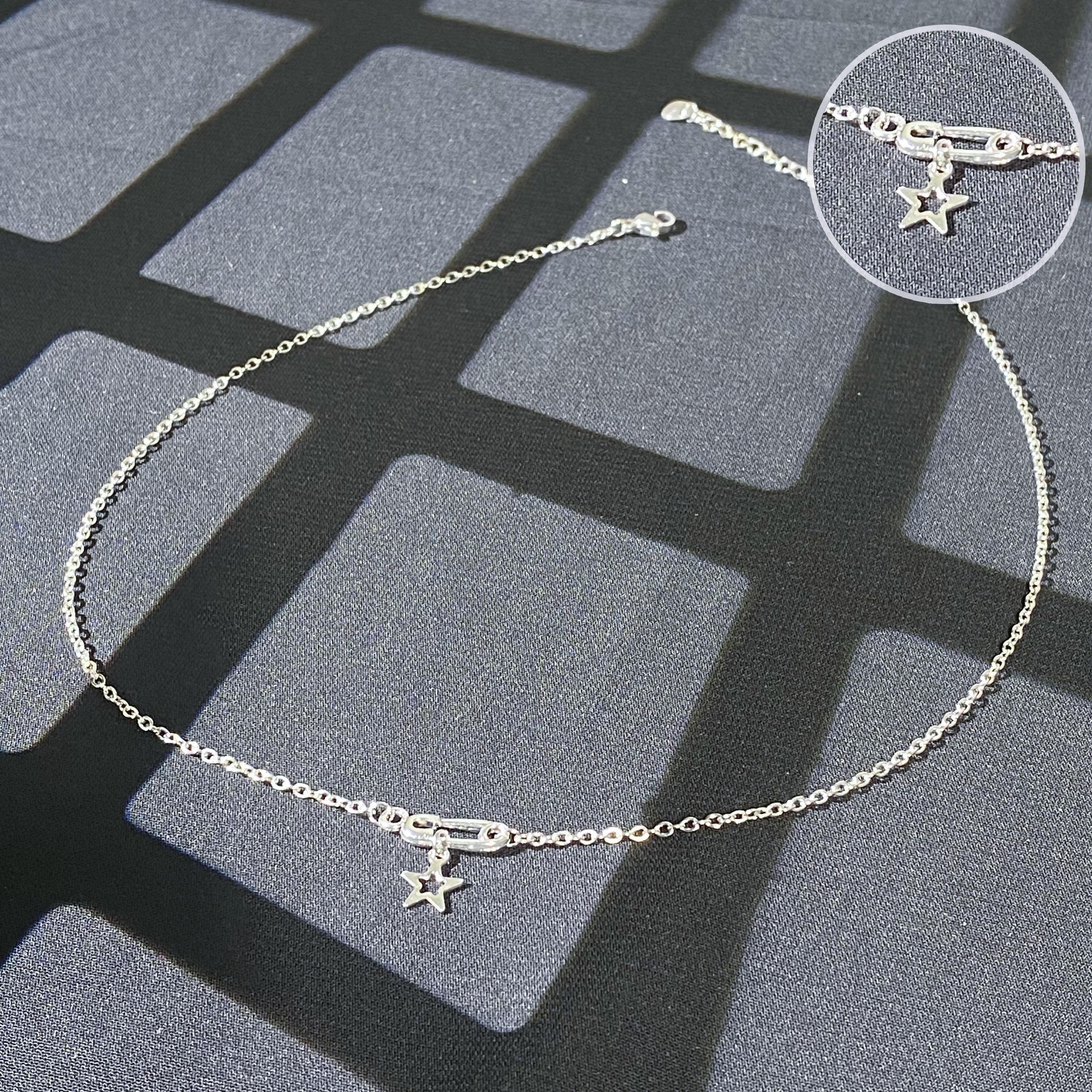 Dây chuyền Safety pin Star - Chất Liệu Titanium không rỉ - Women Trang Sức