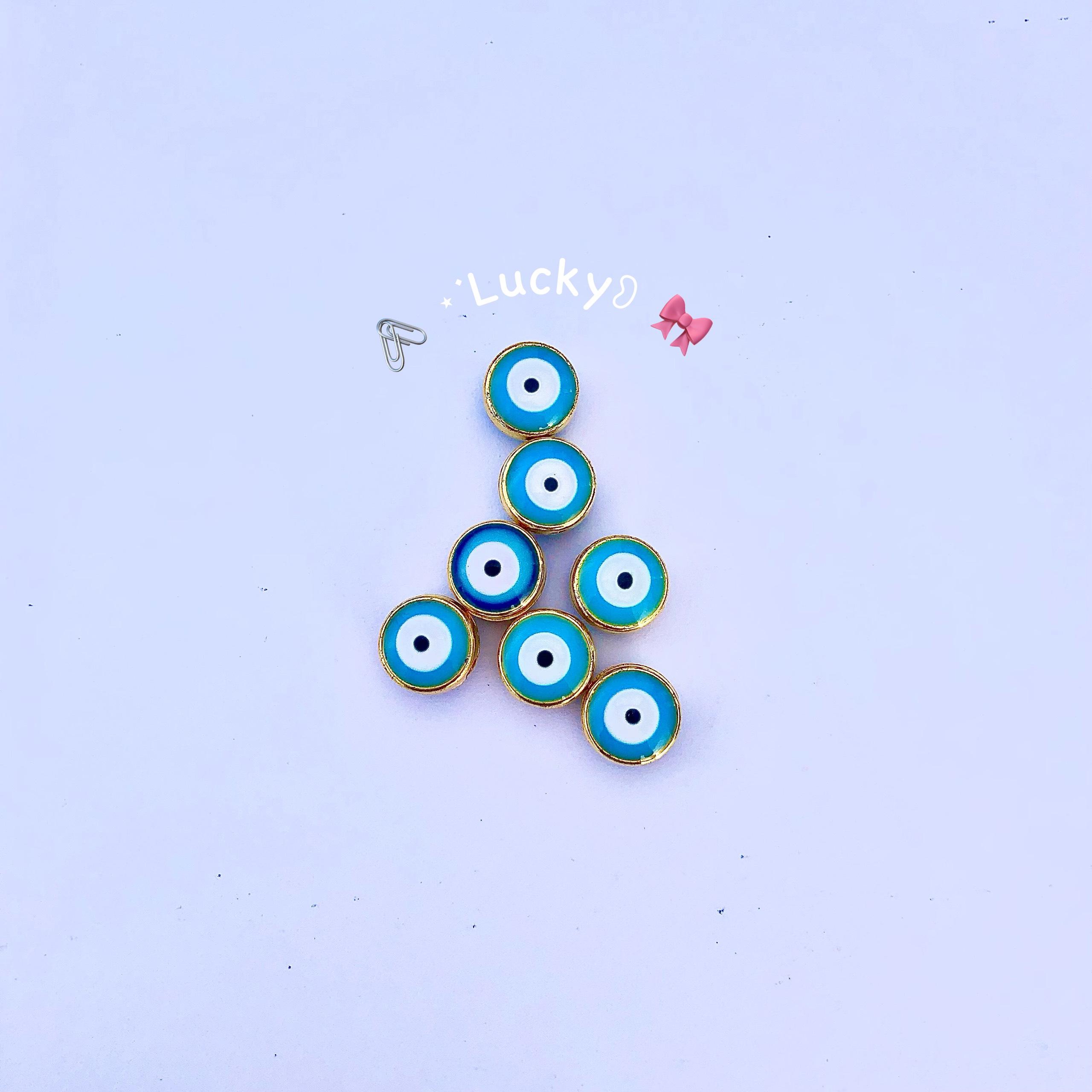 Vòng Tay, Lắc Tay Safety Pin Mix EvilEye Mang lại may mắn - Vòng tay titan không đen ghỉ