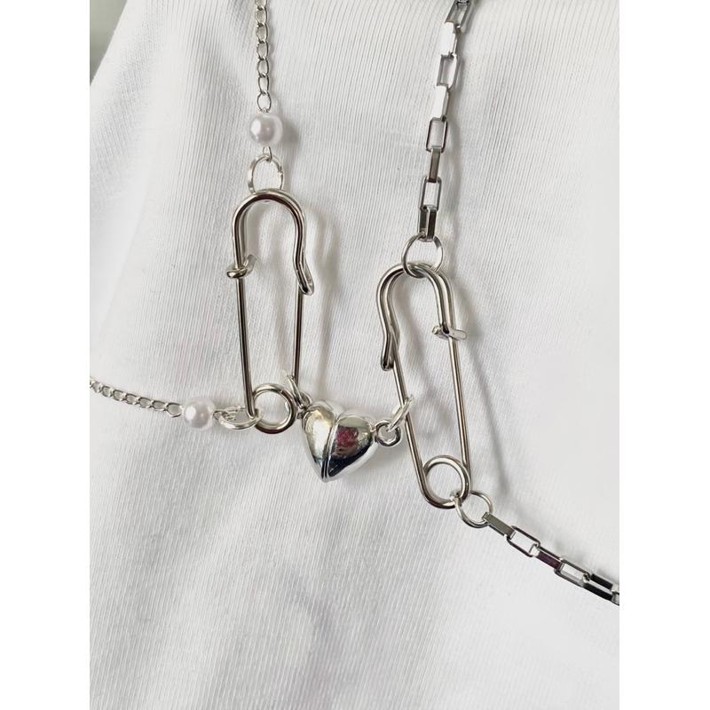 Vòng Tay Cặp Đôi Safety Pins Trái Tim Nam Châm - Vòng Tay Cặp Đôi An Toàn Dành Cho Hội Cuồng Người Yêu - vòng tay Titan Phụ Kiện