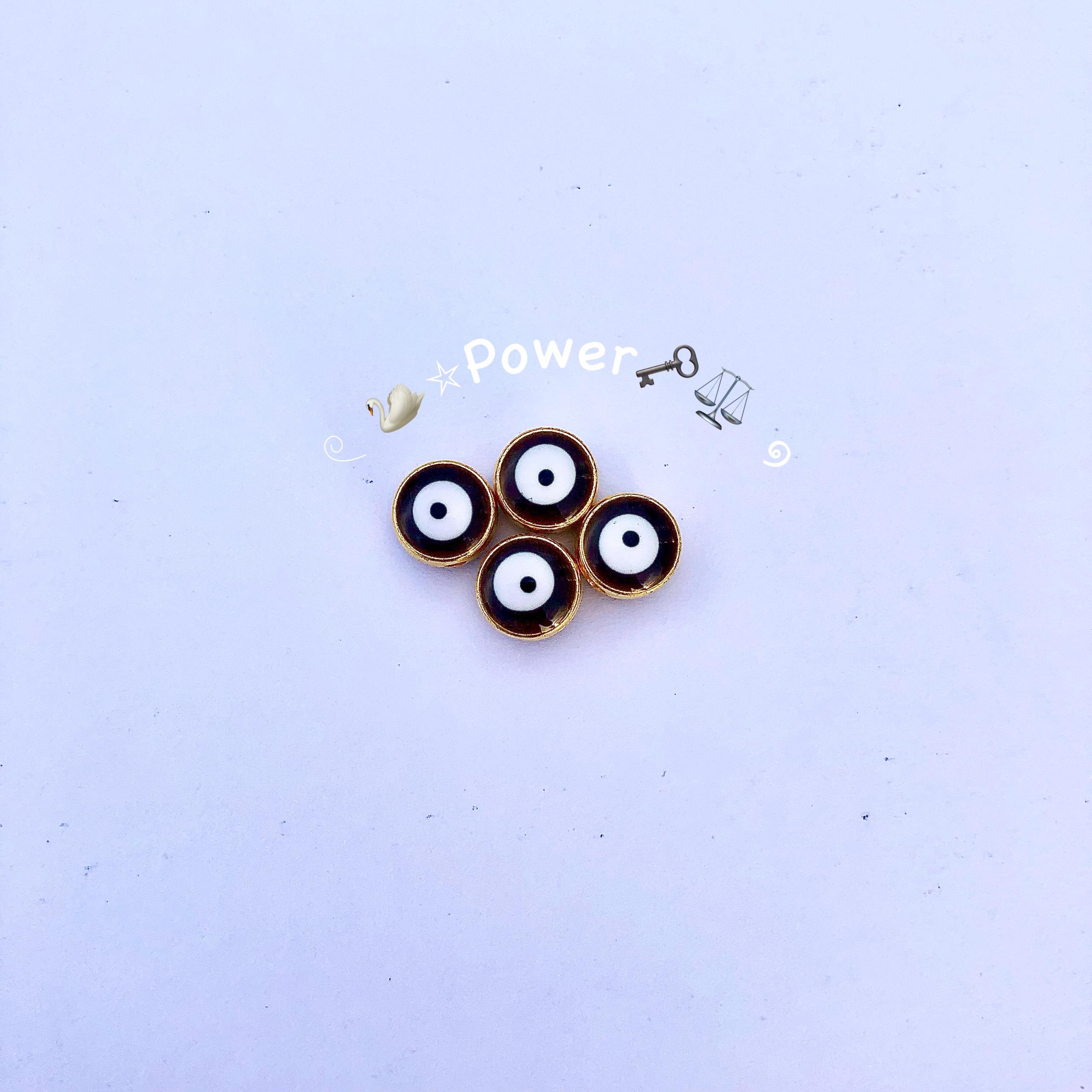 Vòng Tay, Lắc Tay Safety Pin Mix EvilEye Mang lại may mắn - Vòng tay titan không đen ghỉ