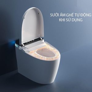 Bệt thông minh nhập khẩu trắng nắp đen MT-DTNK08 cao cấp