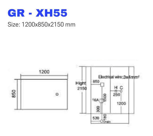 Phòng xông hơi ướt massage MT-XH55B (1200x850x2150mm)