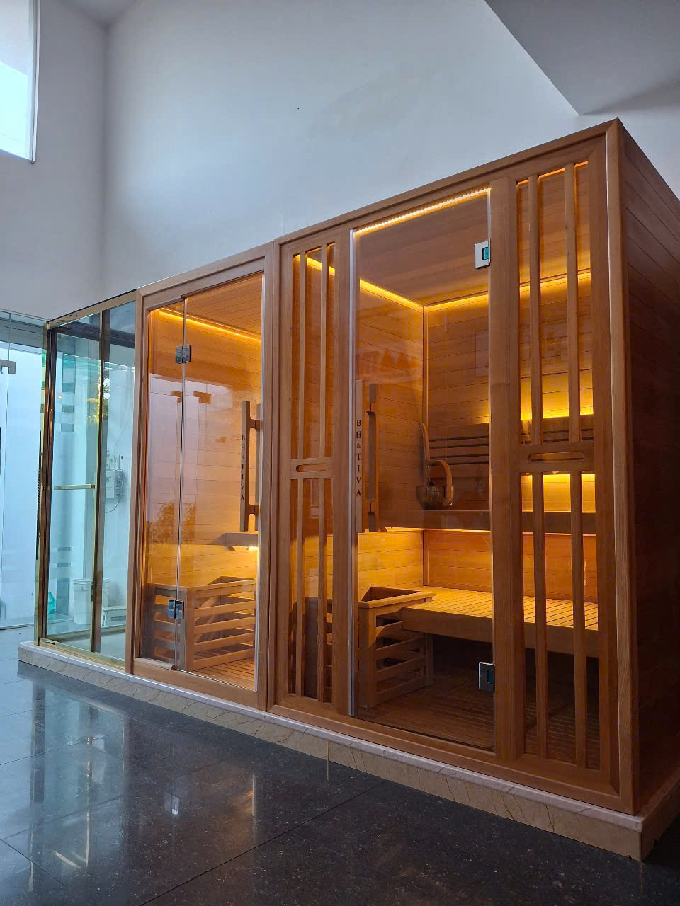 Phòng xông khô kết hợp ướt ngang 2.4m