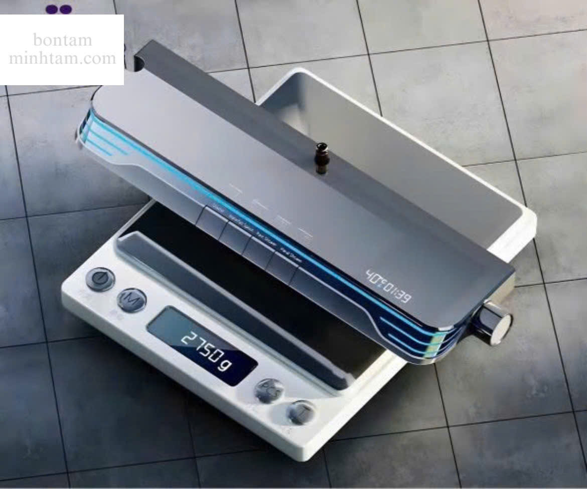 Sen cây đồng mạ massage nhấn màu ghi cao cấp MT-SG01