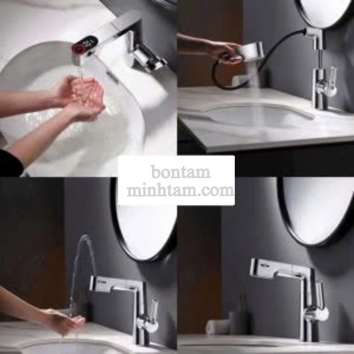 Vòi rửa mặt dây rút MT-VDR1 hiển thị nhiệt độ