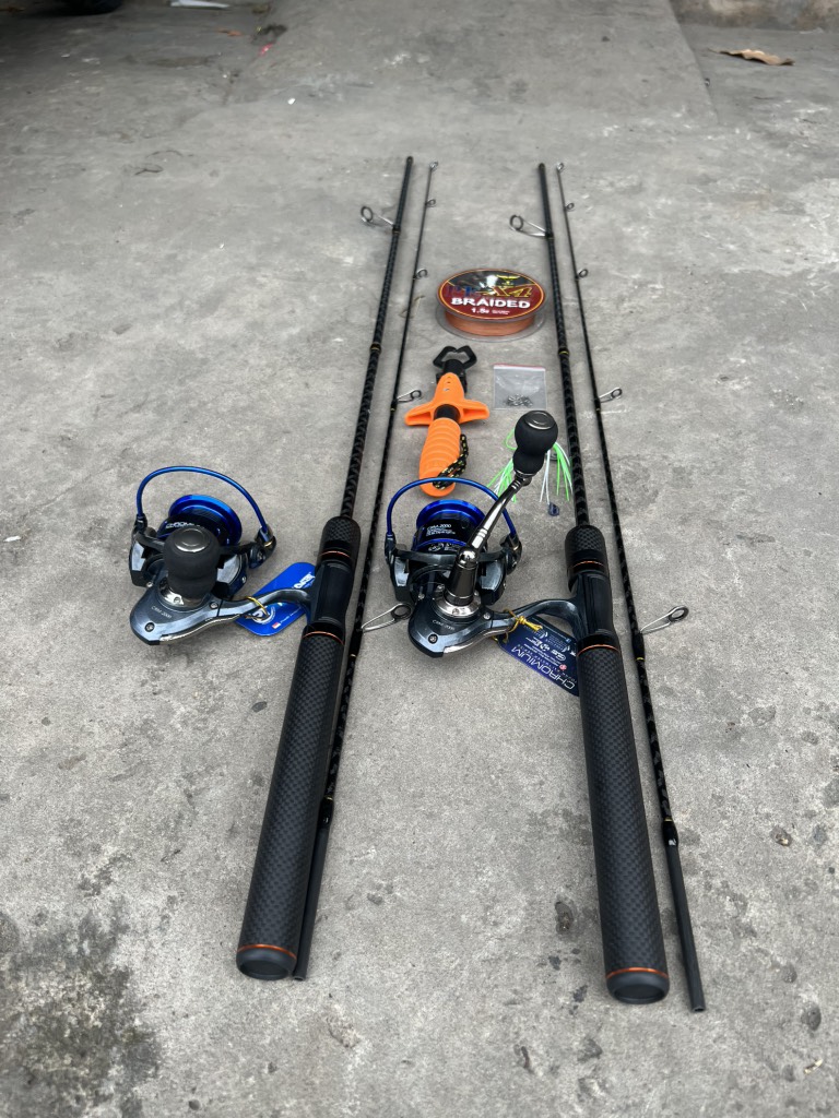 Combo 133 cần lure germany fishing +máy pioner chromium 2000