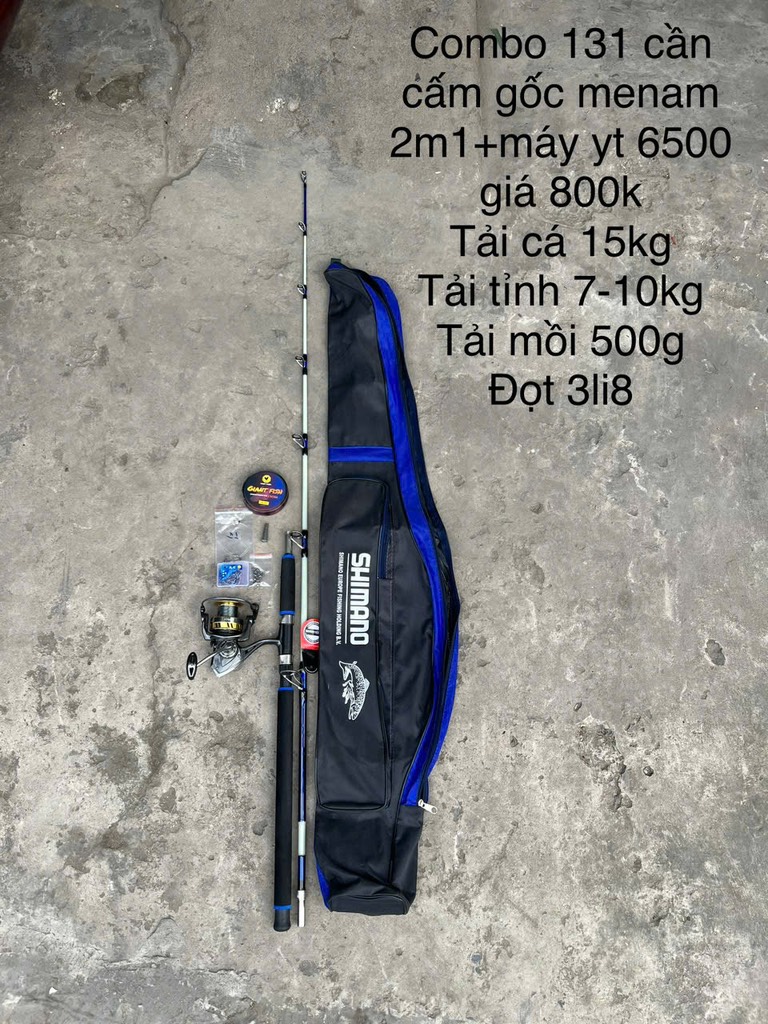 Combo 131 cần cấm gốc menam +máy yt 6500 (combo gồm 1 cần+ 1 máy+ phụ kiện)