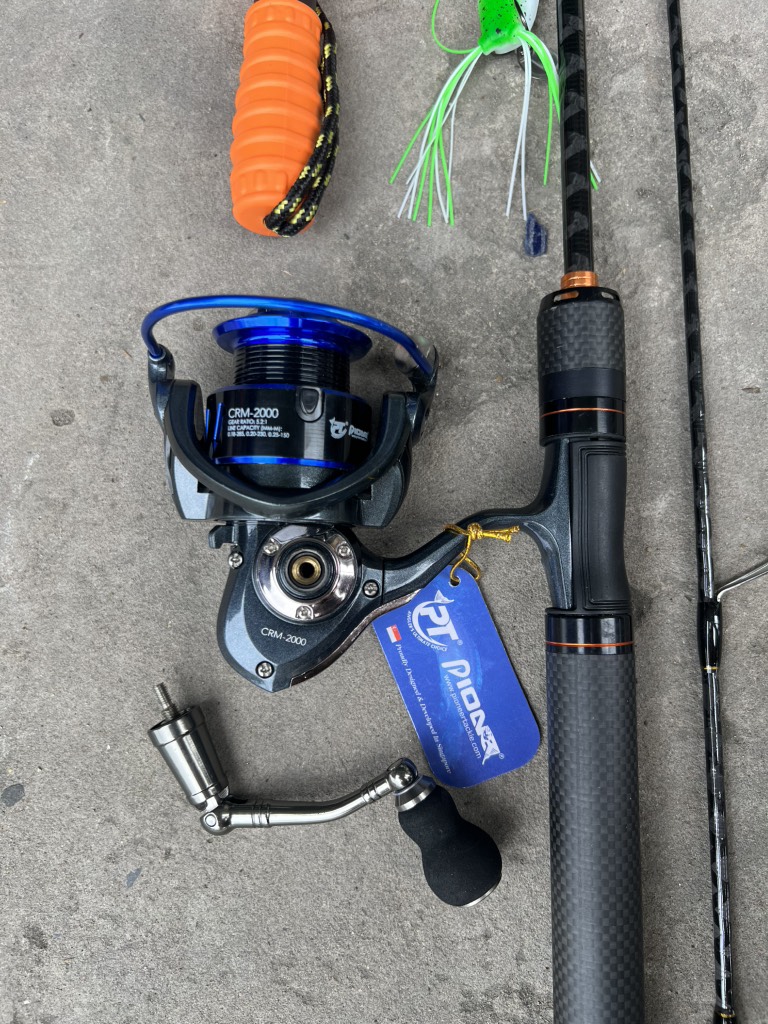 Combo 133 cần lure germany fishing +máy pioner chromium 2000