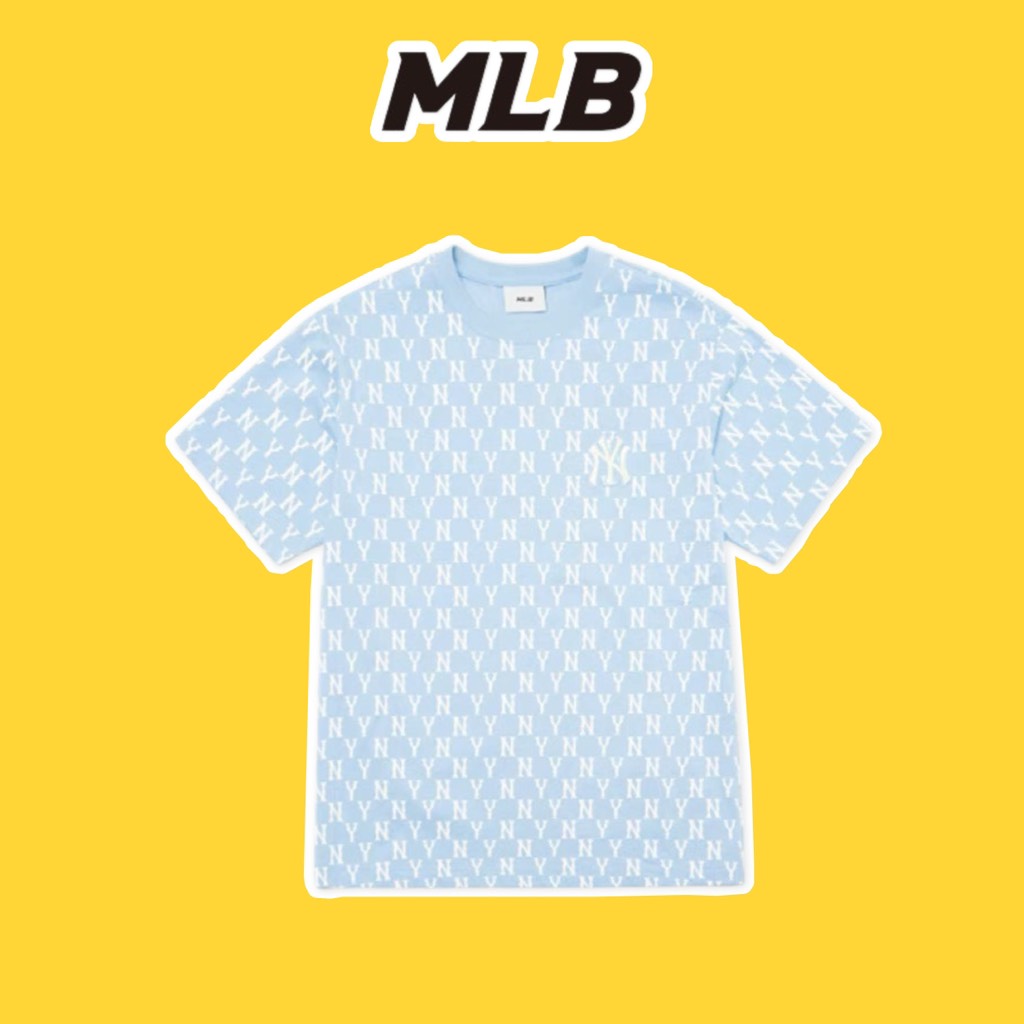 Áo Thun MLB Monogram (Màu Xanh)