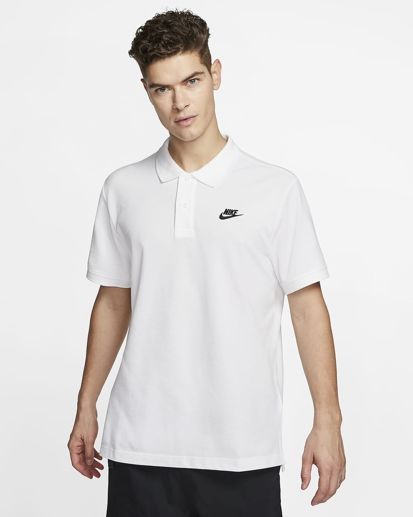Polo Nike Thêu basic 1 Logo Trắng