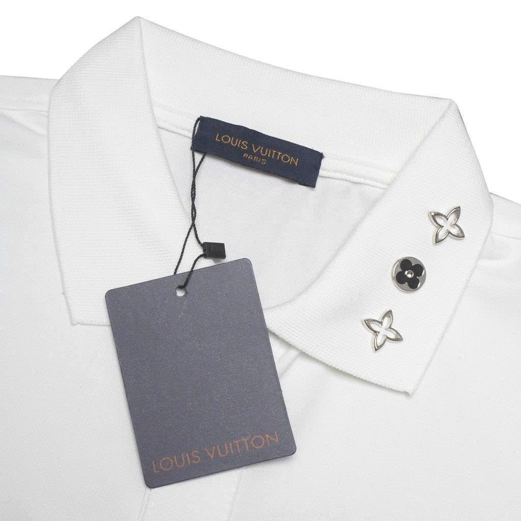 Polo Louis Vuitton Cổ Đính Logo Titan