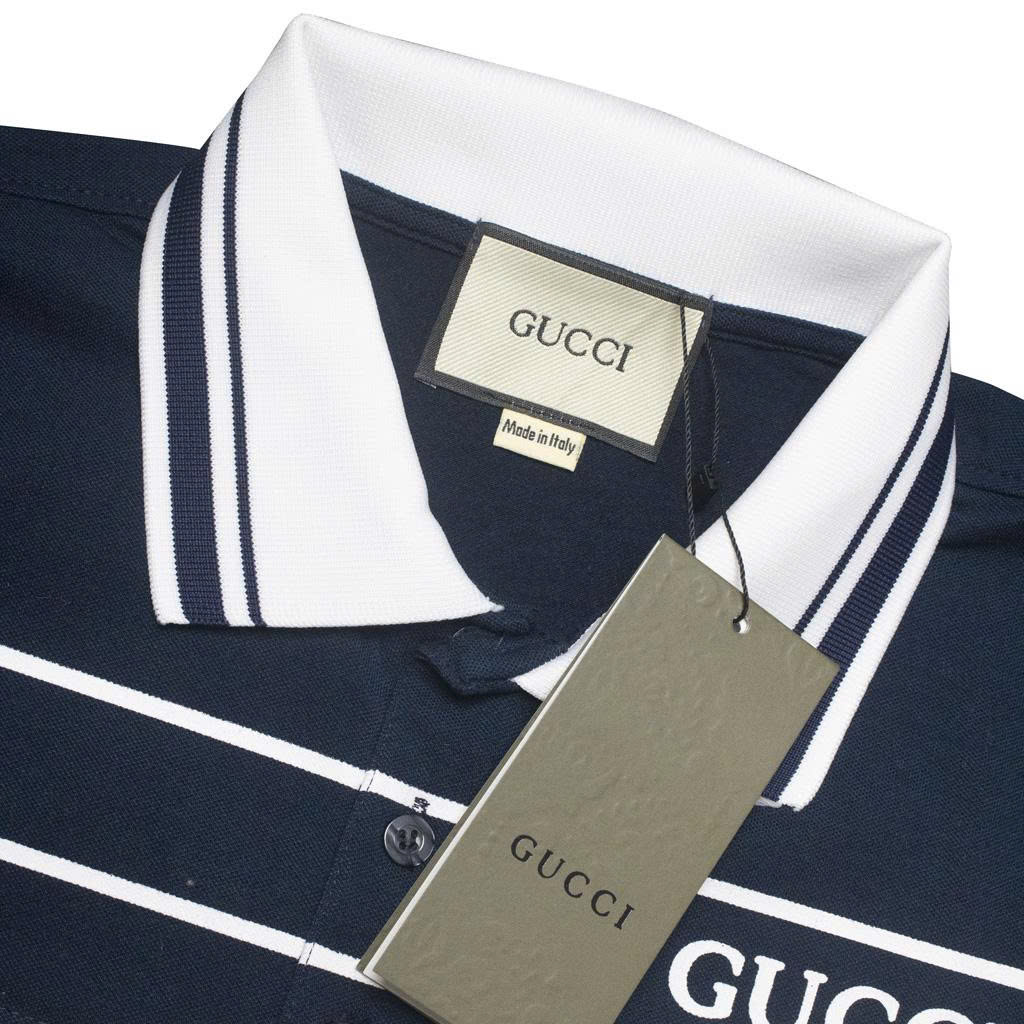 Polo Gucci Embroidery Kẻ Ngang