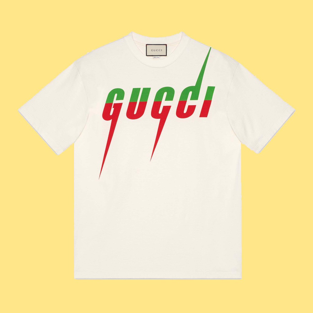 Áo thun GC Gucci Blade Print (Màu Kem)