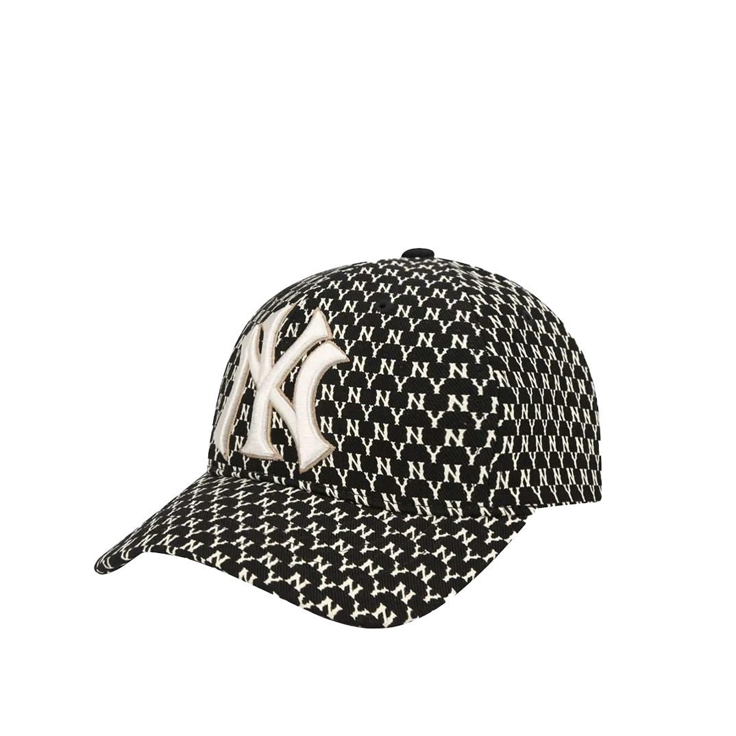 Nón lưỡi Trai MLB Monogram Đen Logo - NY