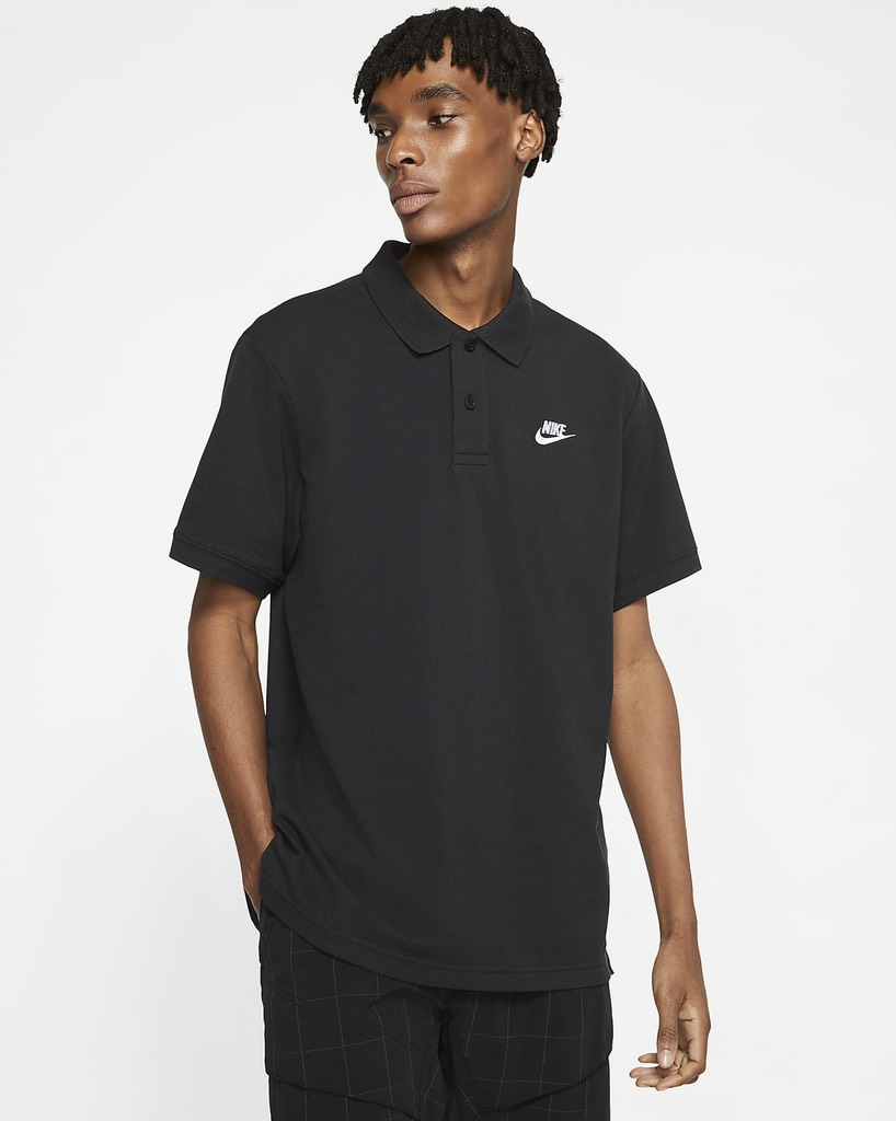 Polo Nike Thêu Basic 1 Logo Đen