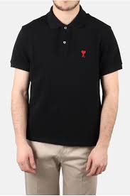 Polo AMI Paris De Coeur - Đen