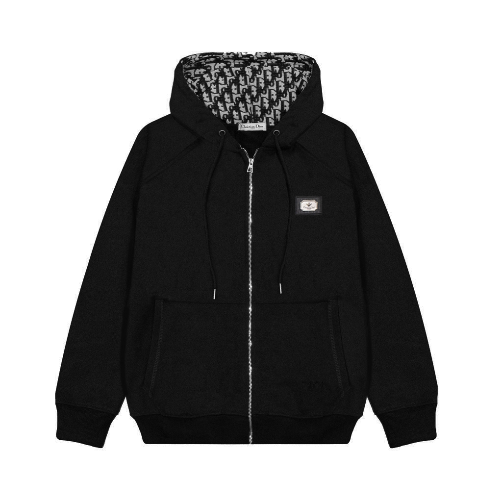 Hoodie Zip Dior Square Badge mới