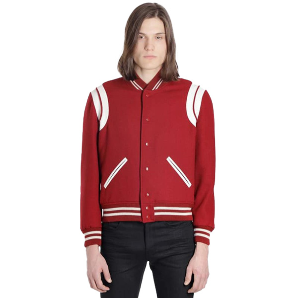 Bomber Varsity TEDDY Saint Laurent ( Đỏ )