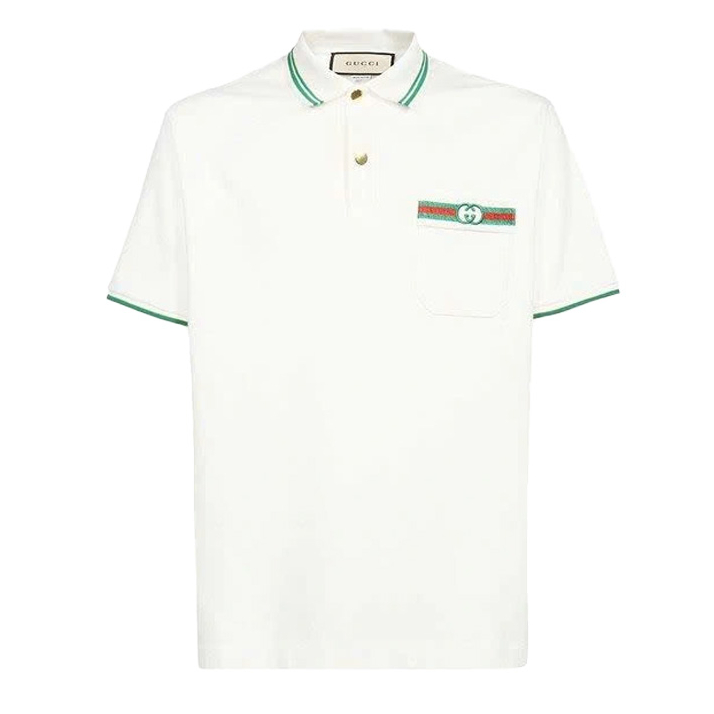Polo Gucci Thêu túi Xanh Lá