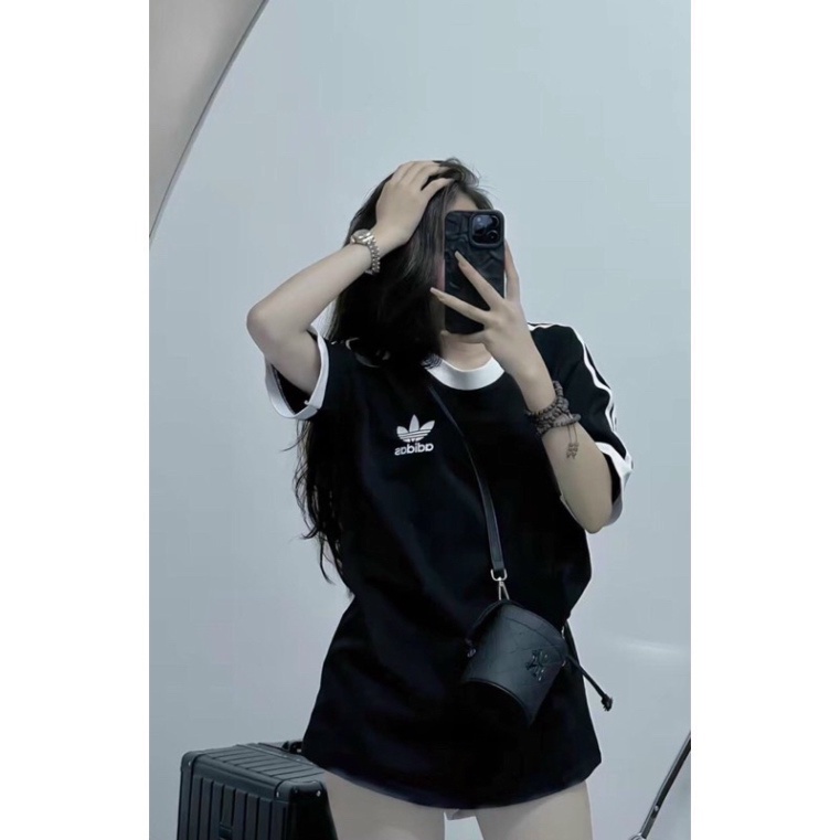 Áo thun Adidas Phối Viền Vai basic V2