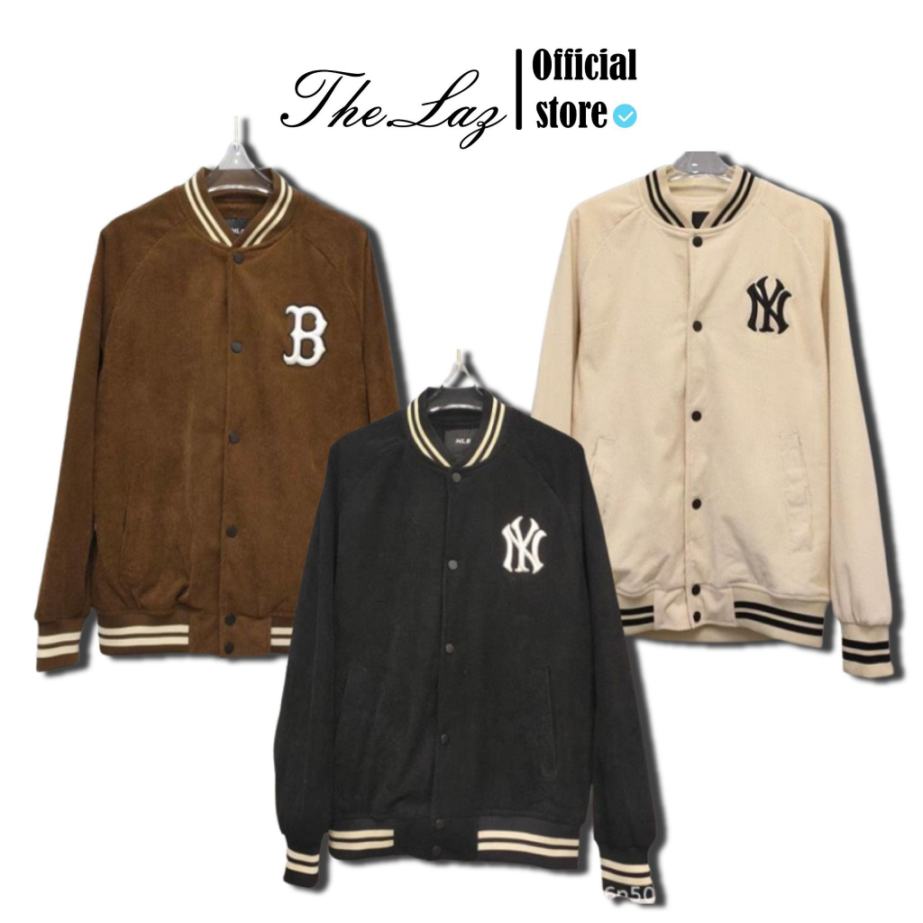 Bomber MLB Vải Nhung Gân Full 3 Màu Siêu Hot