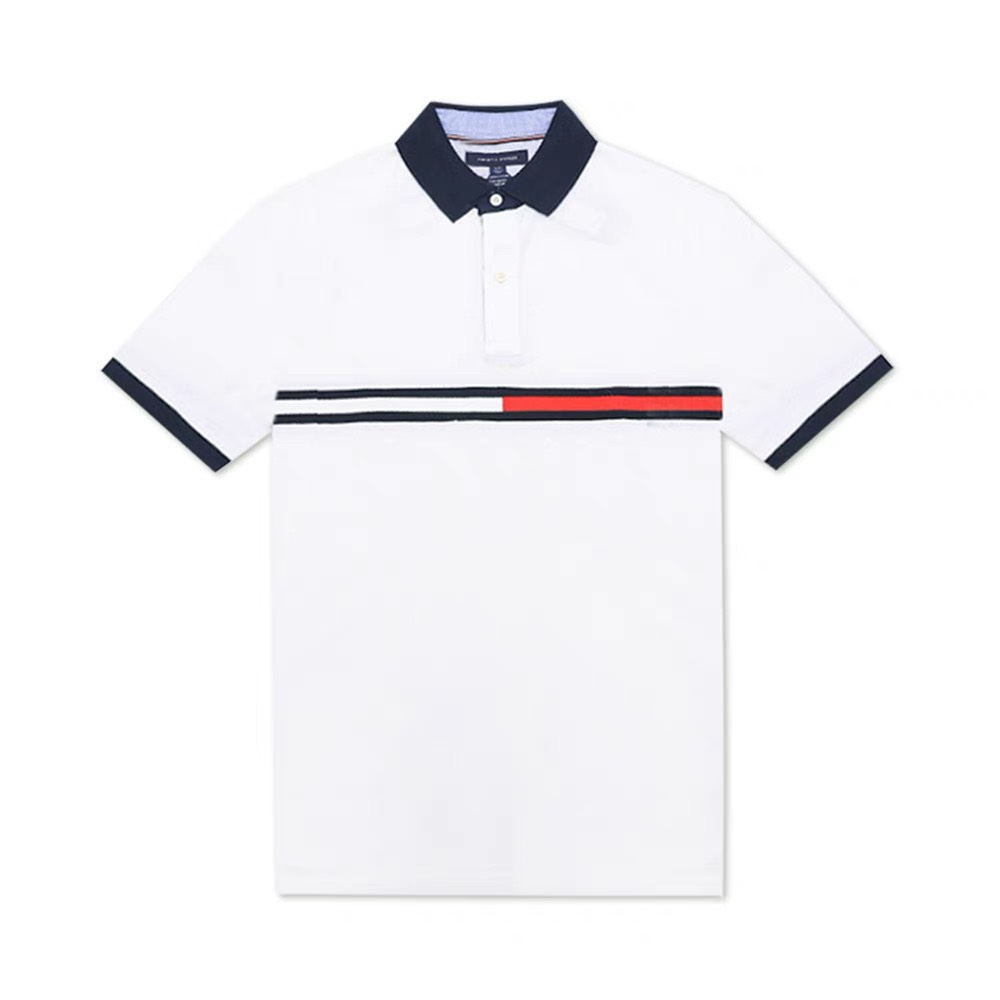 Polo tommy Phối viền thêu Logo Cực chất