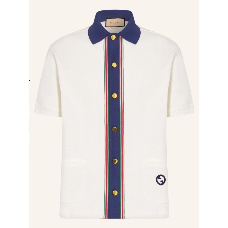 Polo GC Gucci Gold Button