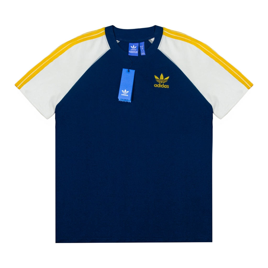 Áo Thun Adidas SST Phối Tay Viền Vàng