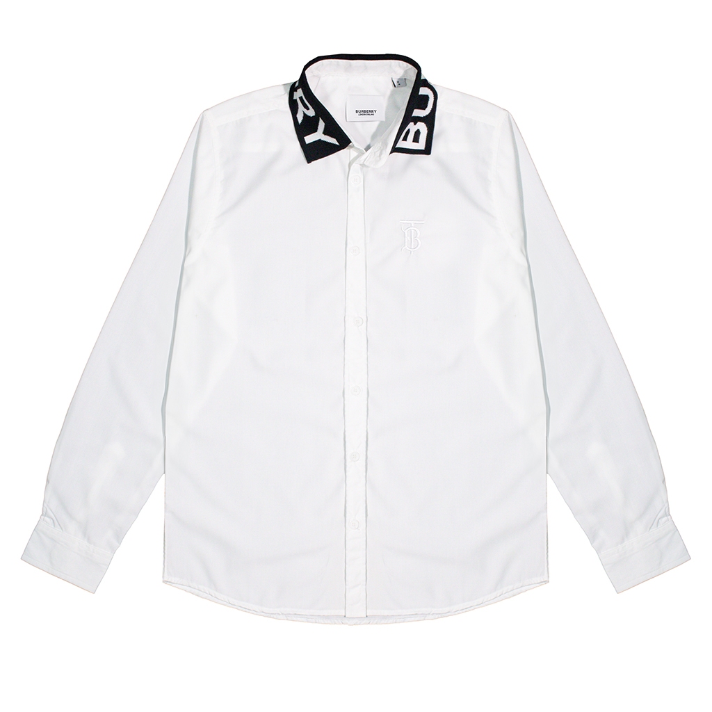 Sơ Mi BBR Burberry Cổ Dệt