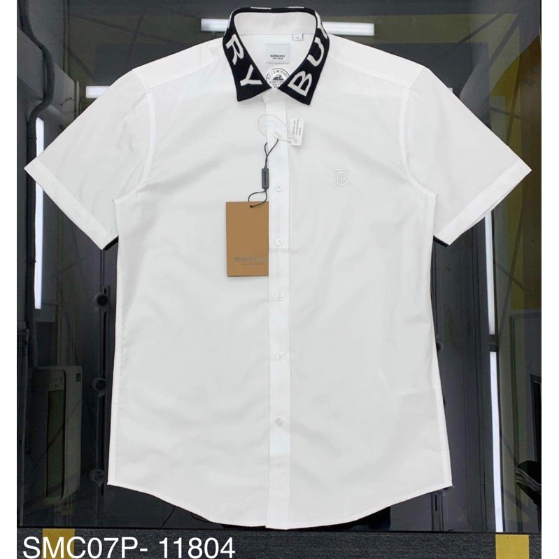 Sơ Mi BBR Burberry Cổ Dệt